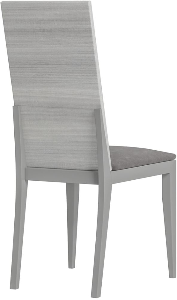 Product photograph of Status Mia Day Silver Grey Italian Luxury Dining Chair Sold In Pairs from Choice Furniture Superstore.